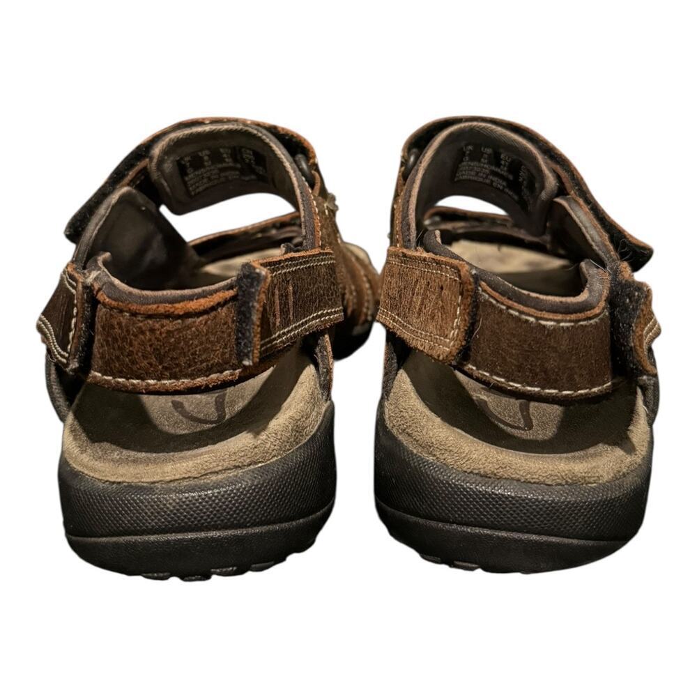 Clarks Sandals Men’s Size 8 Adjustable Strap Flats Comfort Brown Leather - Picture 6 of 9